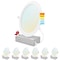 Luxrite 8 Inch Ultra Thin LED Recessed Downlights 5 CCT Selectable 2700K-5000K 23W 1800LM Dimmable 6-Pack LR23733-6PK - alternate 1